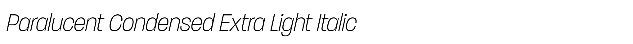 Paralucent Condensed Extra Light Italic image
